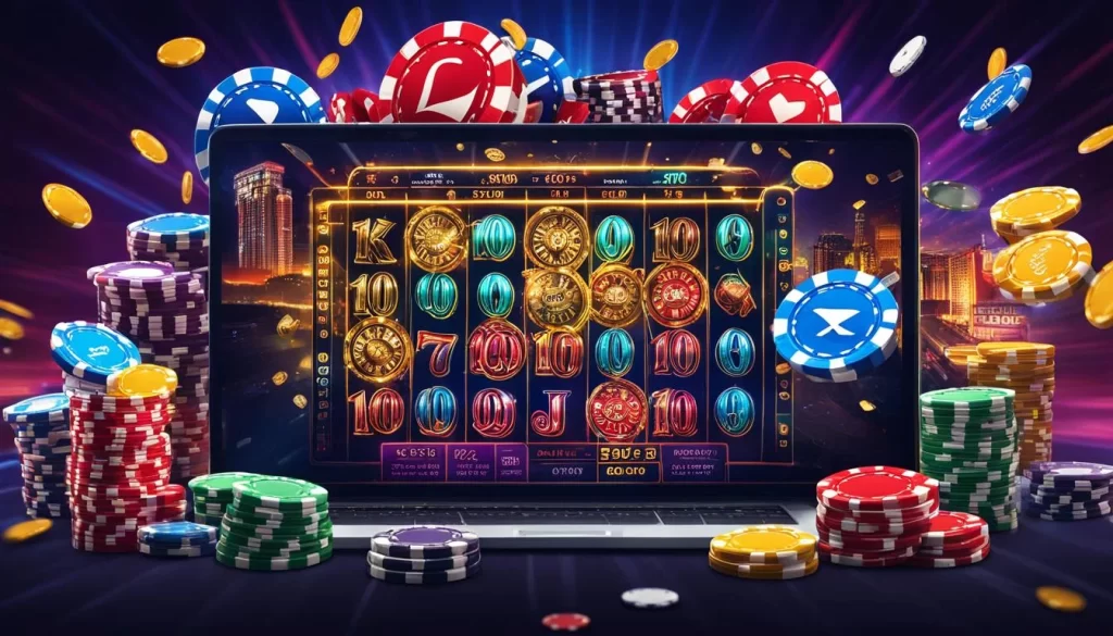 Hình ảnh đa dạng trò chơi cá cược tại 56win, bao gồm thể thao, casino trực tuyến, nổ hũ và bắn cá.